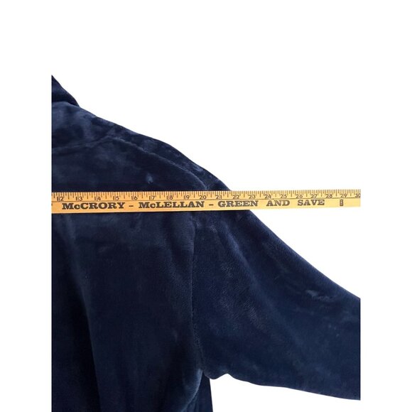 Soma Womens Plush Short Robe L / XL Blue W/Belt & Pockets EUC - Picture 14 of 16